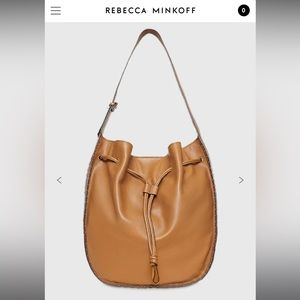 Rebecca Minkoff Nanine Drawstring Shoulder Bag in shade Nutmeg.